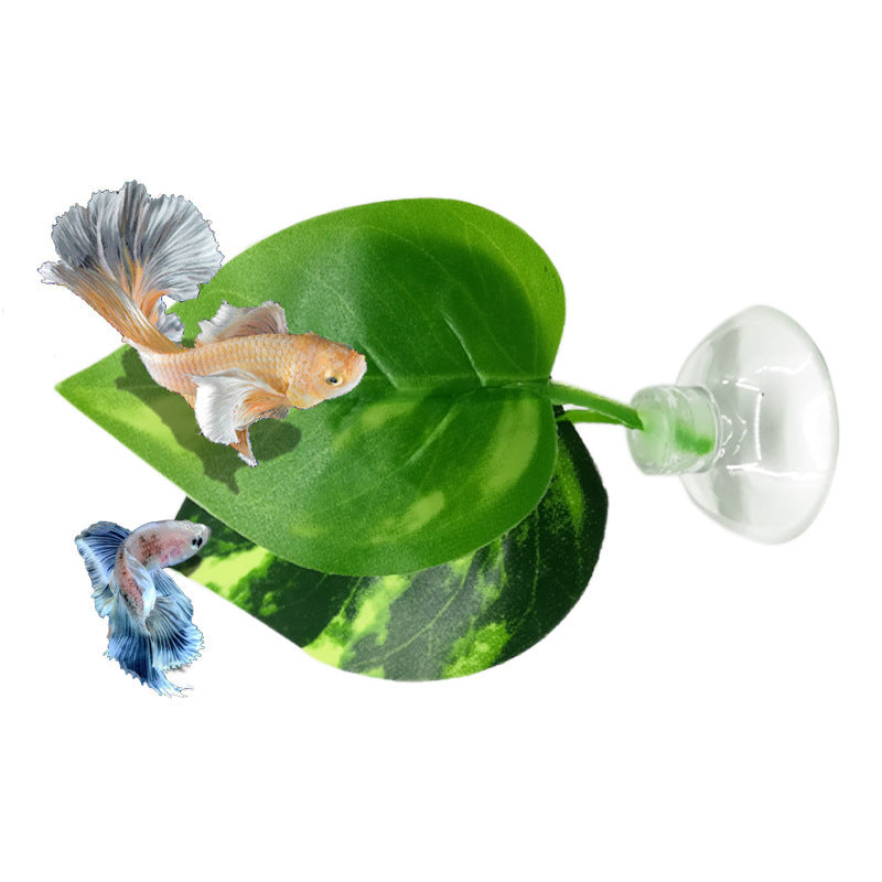 Aquarium Fish Tank Pet Decoration Landscaping Simulation Leaf Rest Leaf Ornamental Leaf