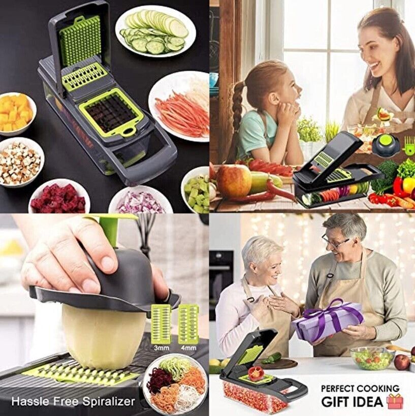 15-Piece Multi Vegetable Slicer Set – Kitchen Grater, Slicer, Inserts & Egg Separator