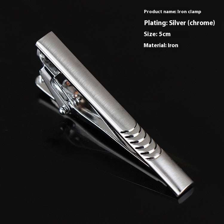 Men's Silver Short Tie Clip
