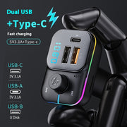 Car Bluetooth MP3 Player & Charger – Wireless FM Transmitter with USB Port