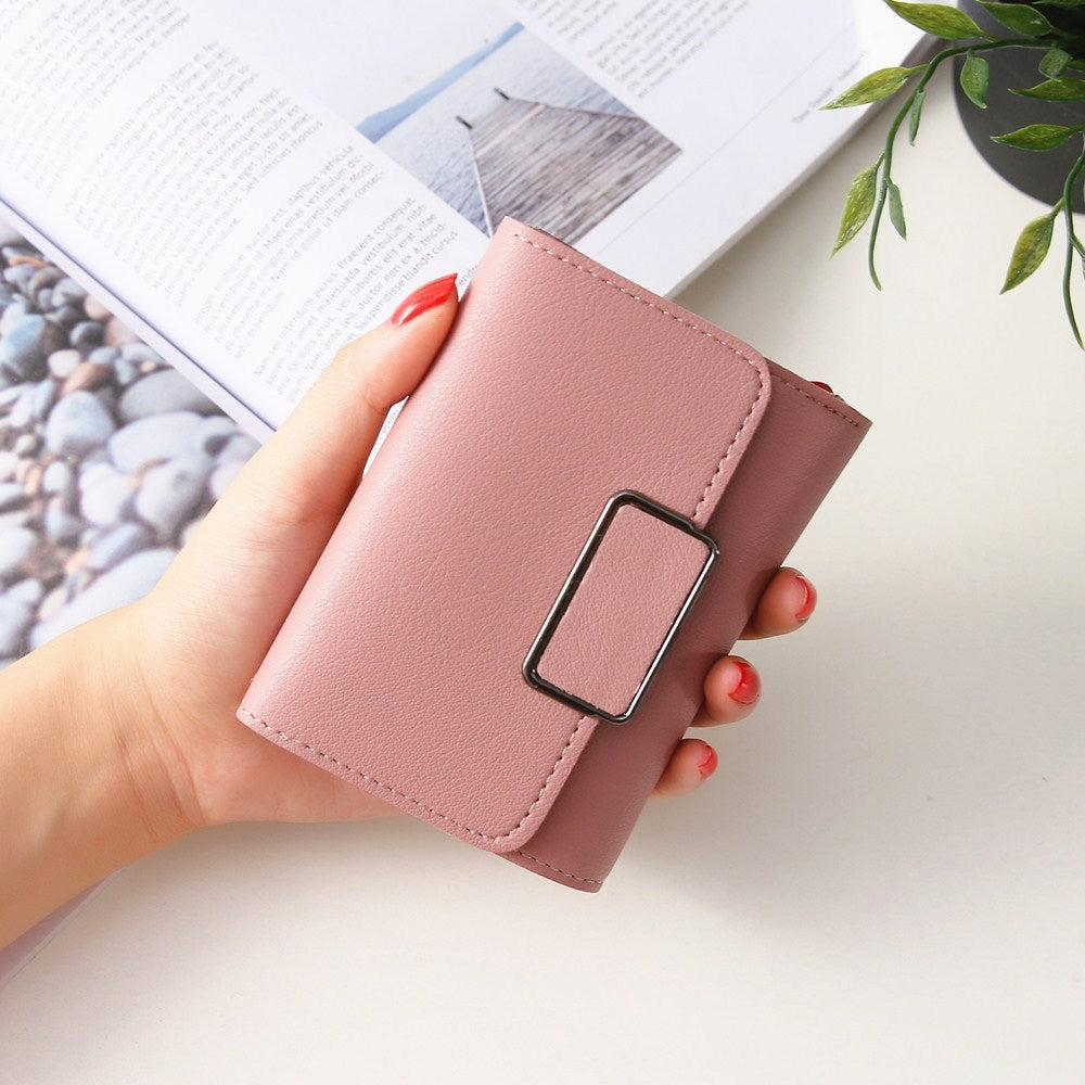 Women's Short And Simple Plaid Fashion Wallet