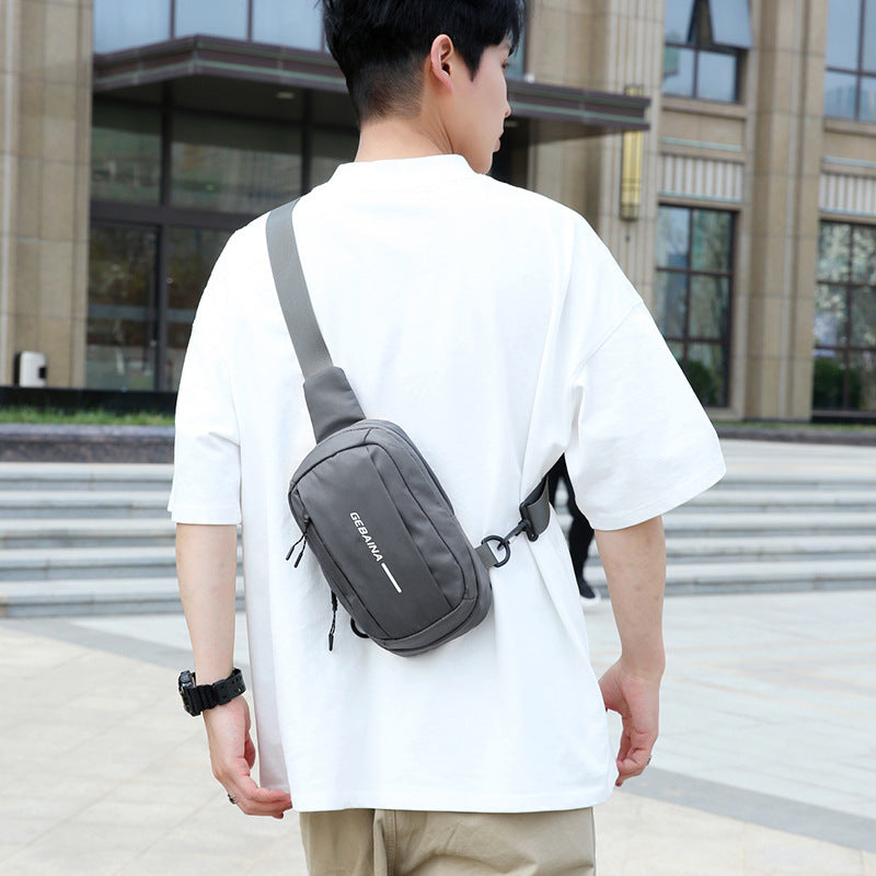Mens Oxford Cloth Shoulder Bag Solid Color Pattern Leisure