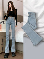 Light blue cropped trousers