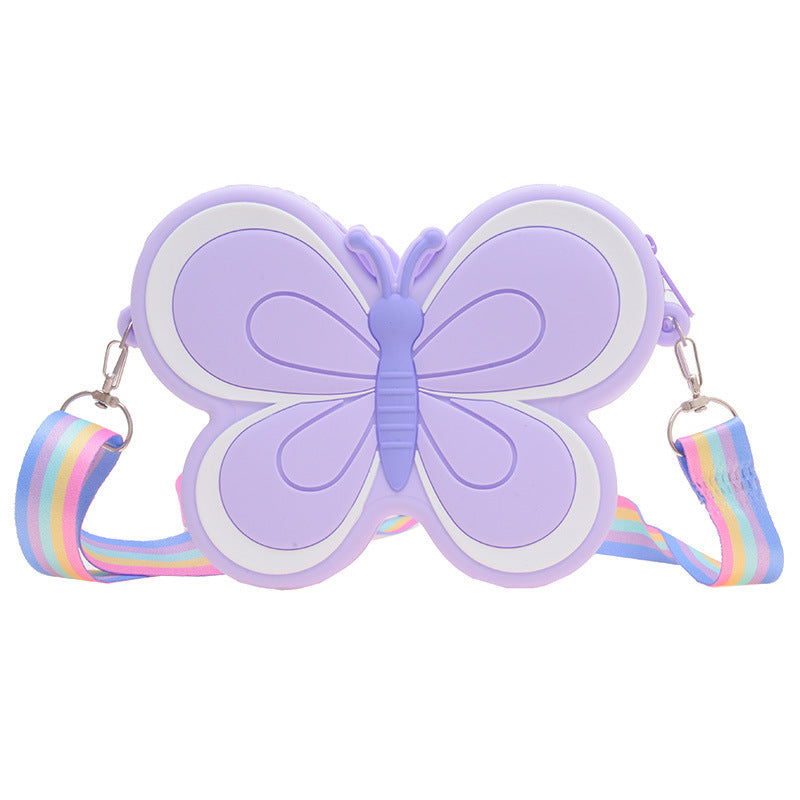 Children’s Silicone Cute Butterfly Shoulder Bag – Soft & Lightweight Kids Purse