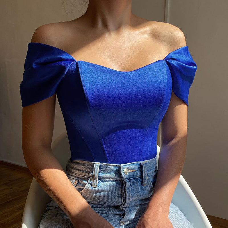 Women's Slim Fishbone Corset Tube Top Cotton Polyester