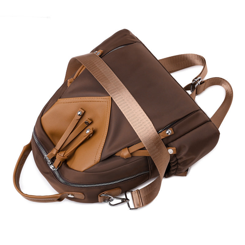 Womens Oxford Cloth Backpack Casual Tote Style Shoulder Bag