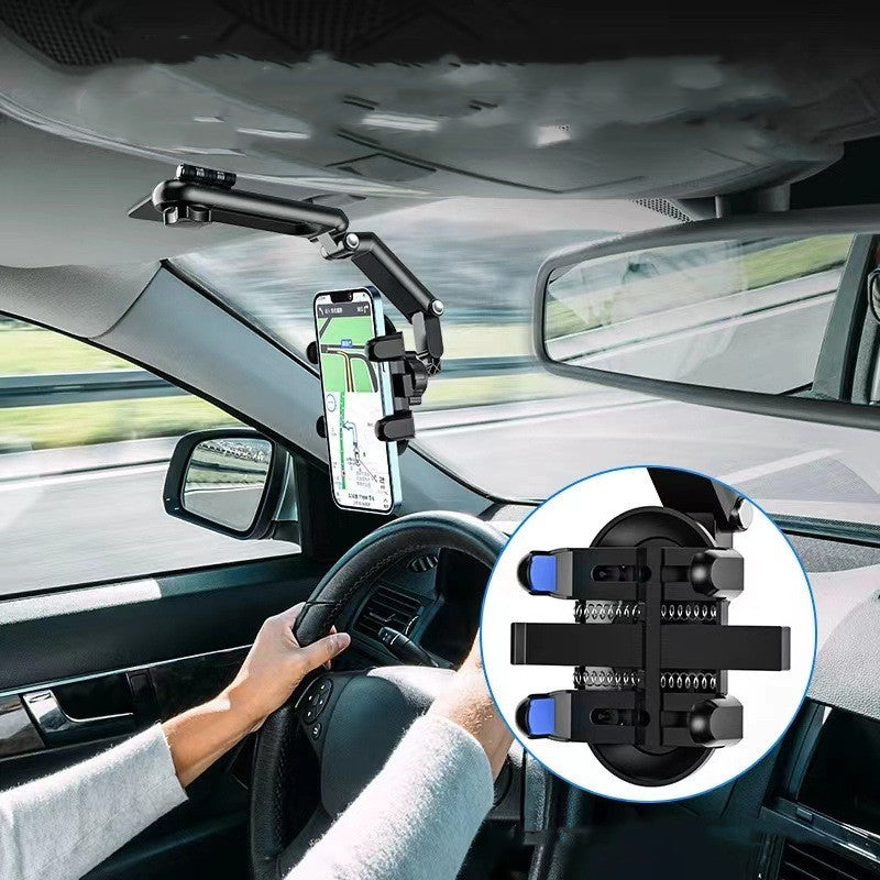 2-in-1 Car Phone Mount – Sun Visor & Rear Seat Headrest Holder