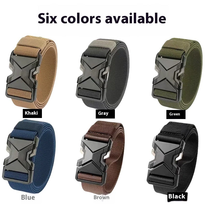 Men's Toothless Automatic Buckle Tactical Belt