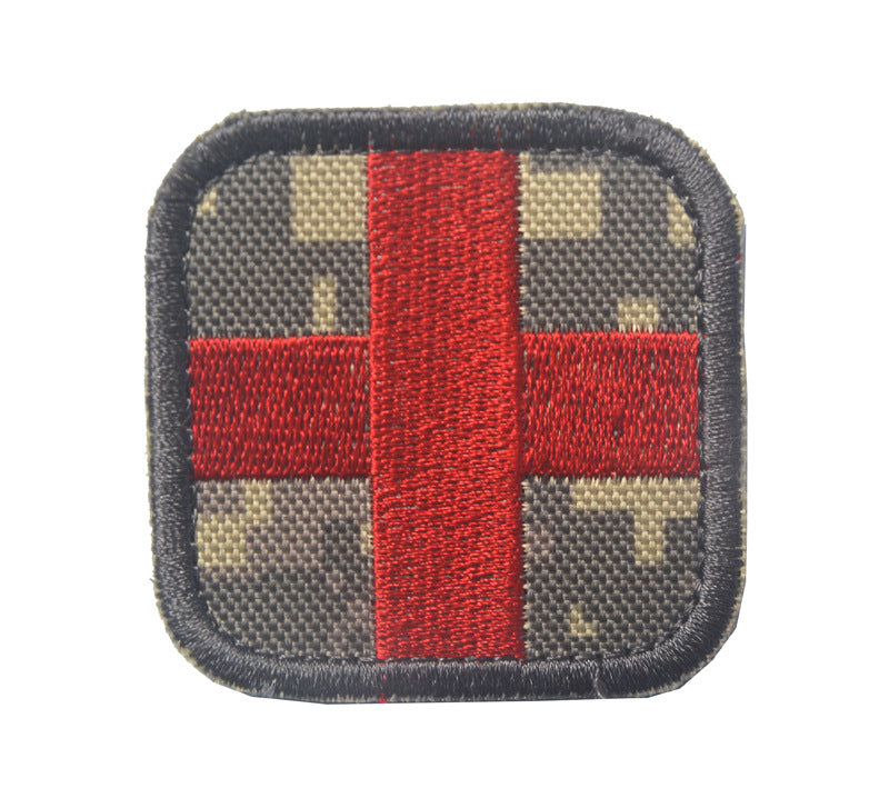 Cross Tactical Medical Badge Emergency Rescue Backpack Chapter Embroidery Velcro Label