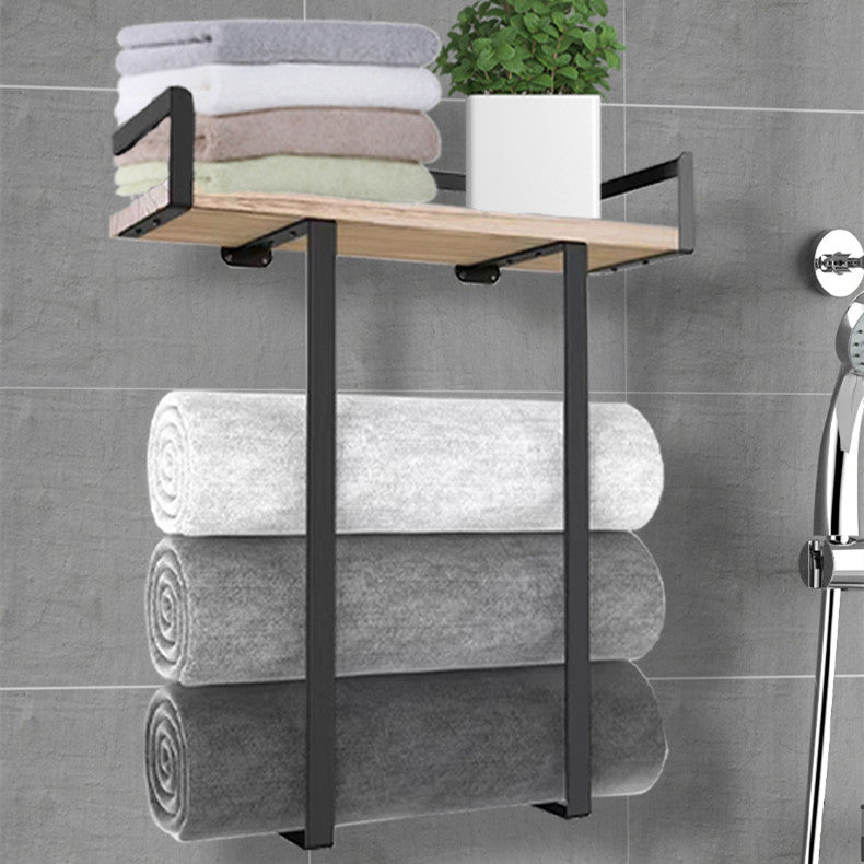 Hanging Bathroom Metal Towel Rack – Wall-Mounted Bar with Hooks