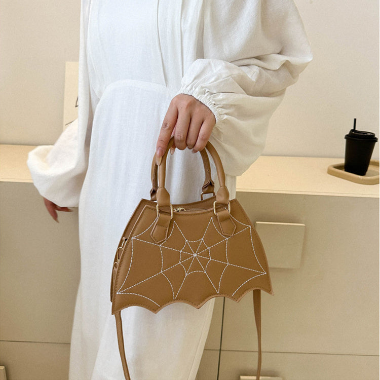 Halloween Spider Web Saddle Bag – Fashion Crossbody Shoulder Handbag with Top Handle