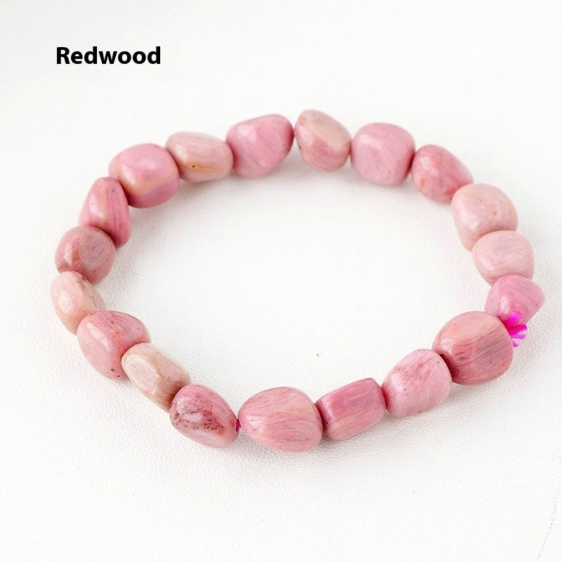 Natural Amethyst Large Particle Gravel Rolling Stone Bracelet