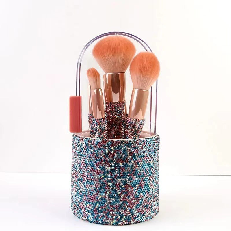 Diamond Makeup Brush Set – 8-Piece Luxury Crystal Handle Brushes
