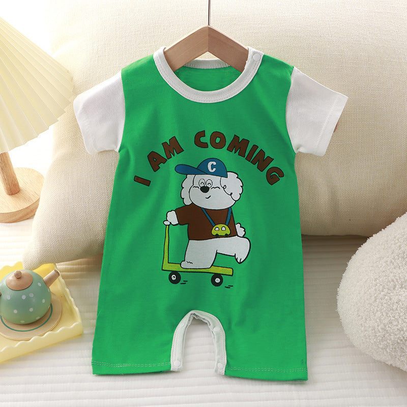 Cute Cartoon Print Onesies Newborn High Quality Fabric