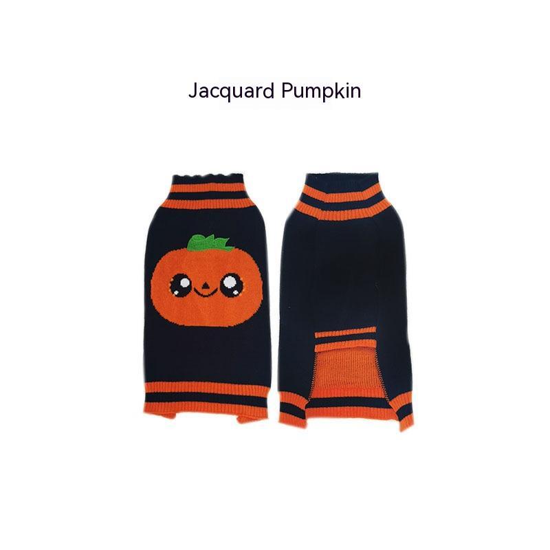 Halloween Dog Sweater – Warm Pet Costume Outfit for Teddy Dogs and Small Breeds