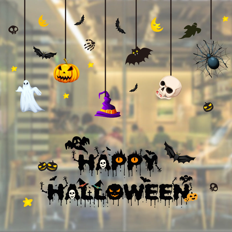 Halloween Decoration Kindergarten Stickers Glass Door