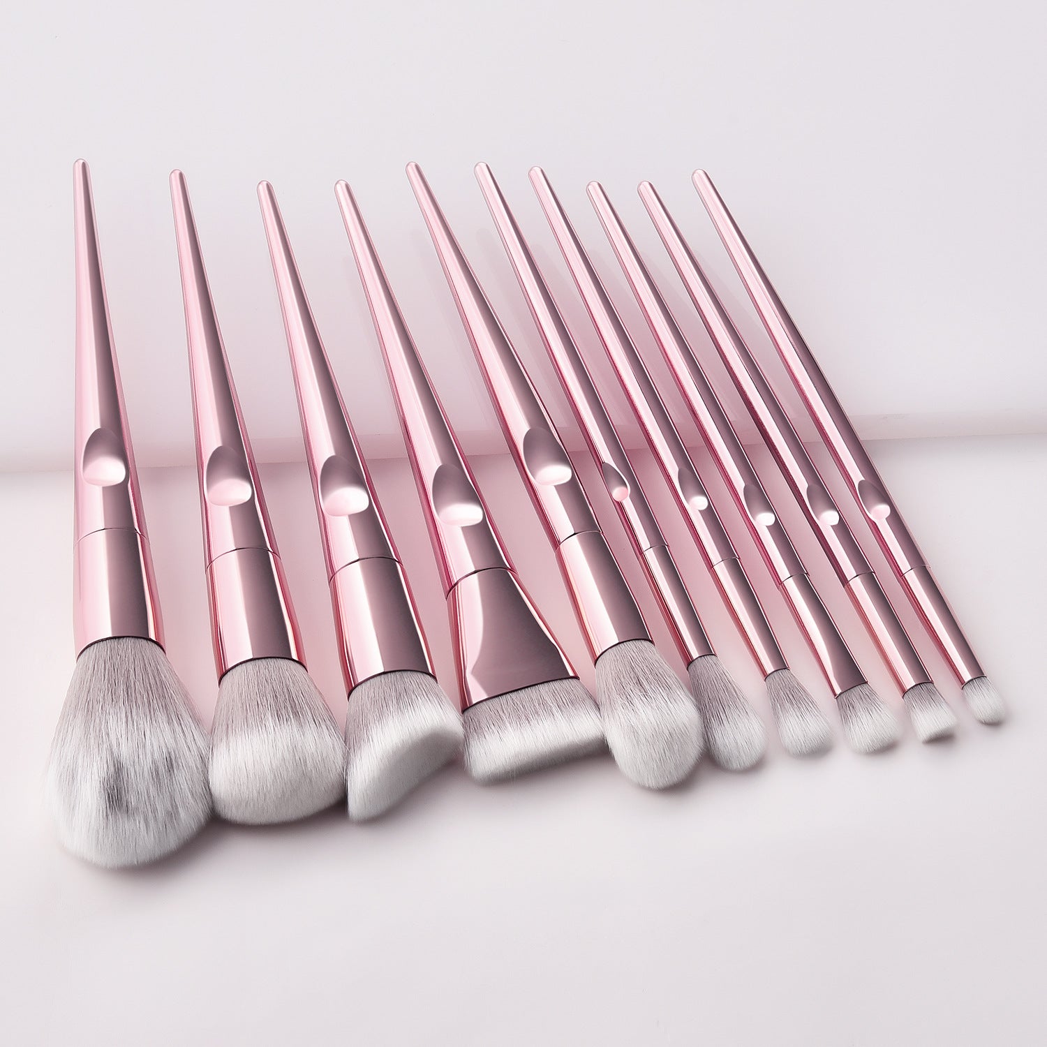 10 Pcs Thumb Makeup Brush Set – Powder & Foundation Beauty Tools