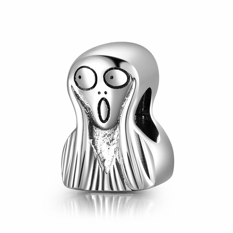 S925 Sterling Silver Beads Creative Halloween Personality Beads Pendant Diy Accessories