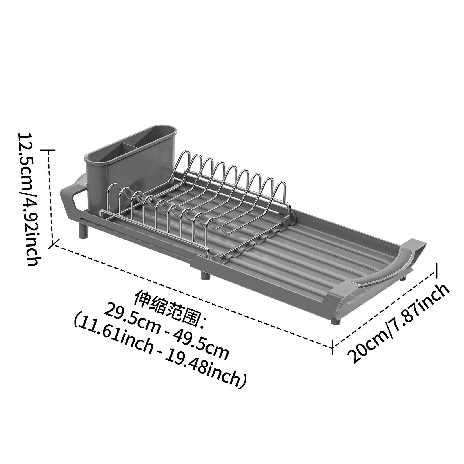 Single-layer Kitchen Dish Rack – Space-saving Drying Organizer