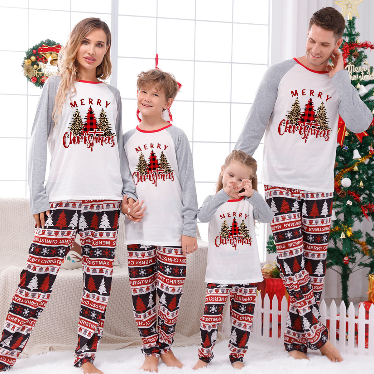Plaid Panel Print Of Parent Child Suit