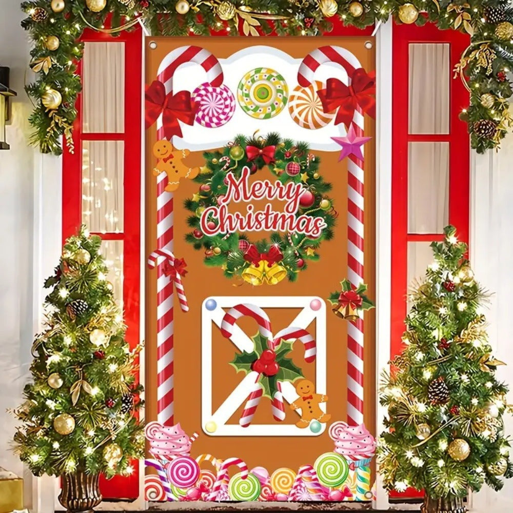 Christmas Curtain Decoration Hanging Cloth Background