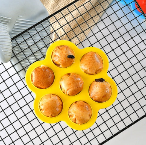 7-Hole Silicone Popsicle Mold – Homemade Ice Cream Tray for Summer Fun