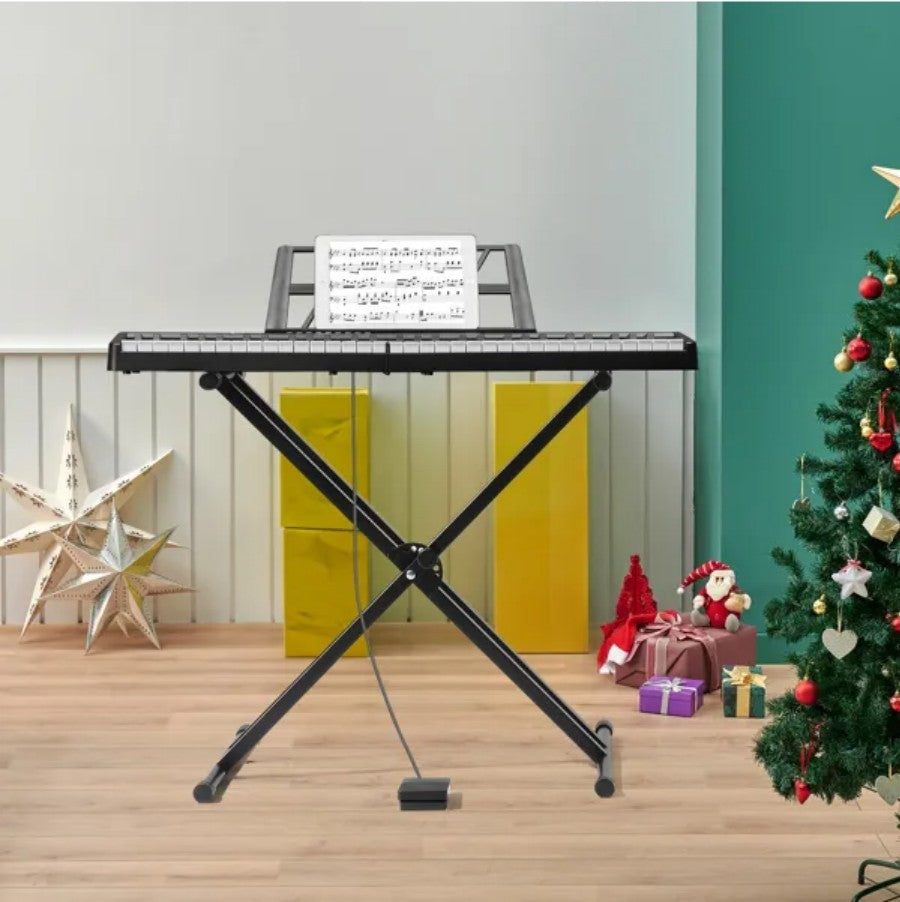 Portable 61-Key Folding Semi-Weighted Digital Piano with Dual Bluetooth Connectivity