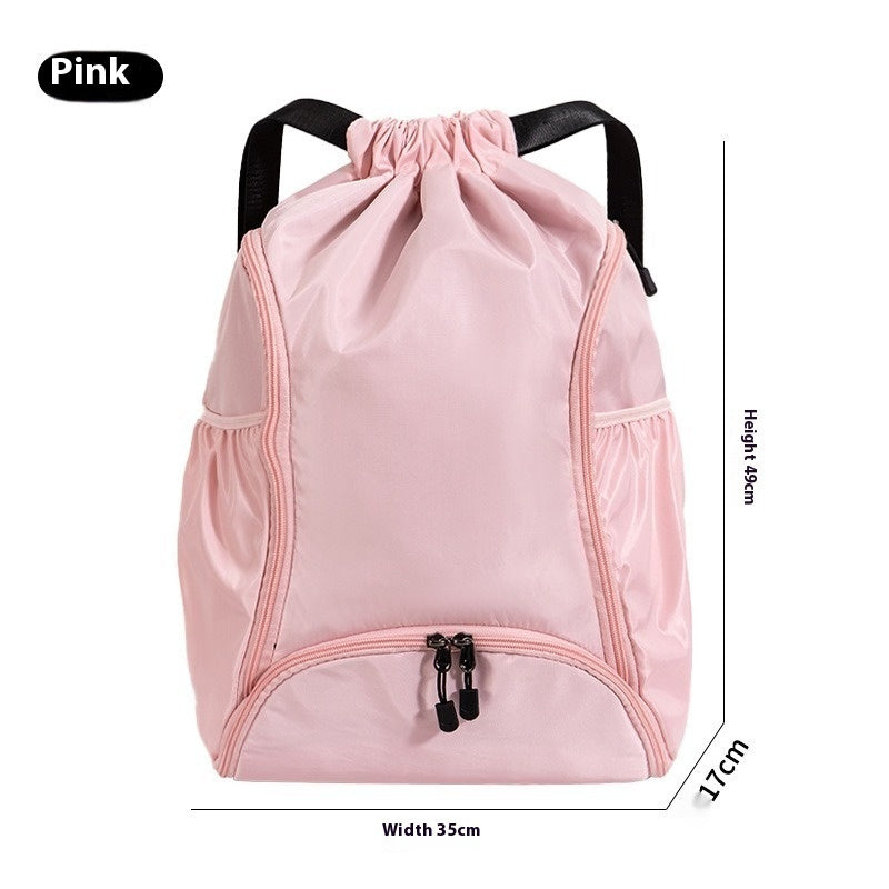 Unisex Polyester Large Cube Backpack Drawstring Gym Bag