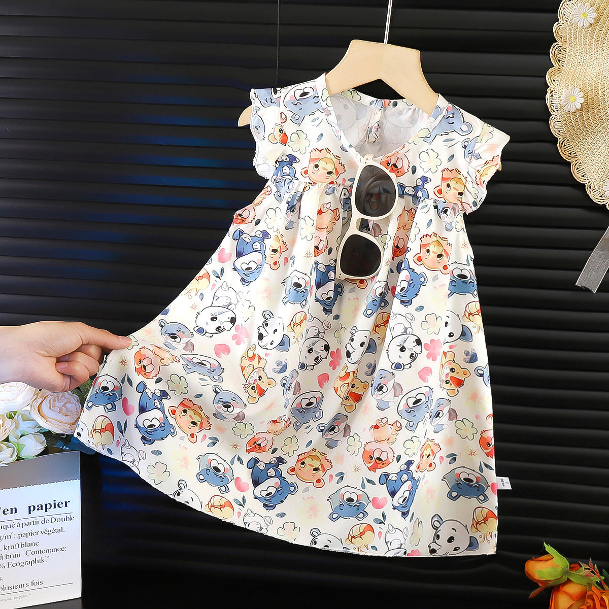 Children's Chiffon Floral Dress Children's Skirt