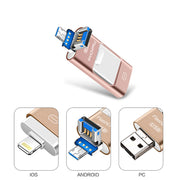 3-in-1 OTG USB Flash Drive – USB-C/Micro-USB/USB-A for Android & Computer (64–256GB)