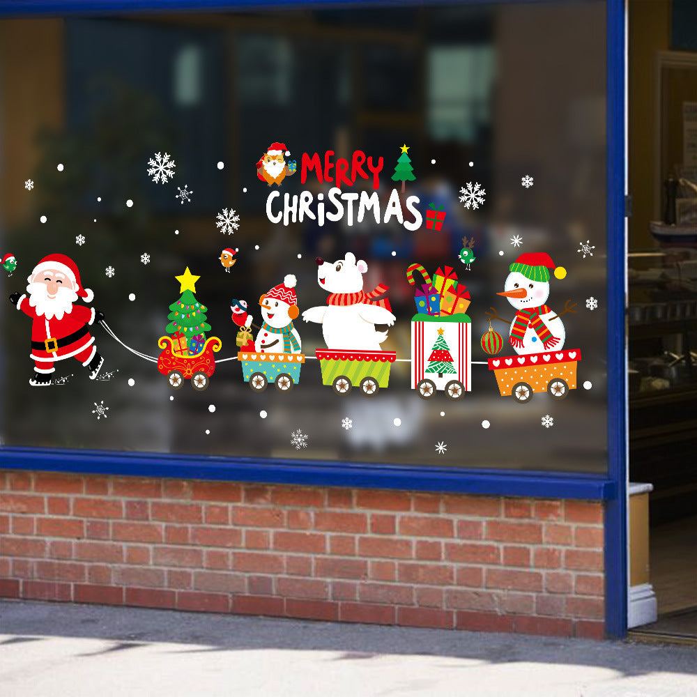 Christmas Store Window Decoration Stickers