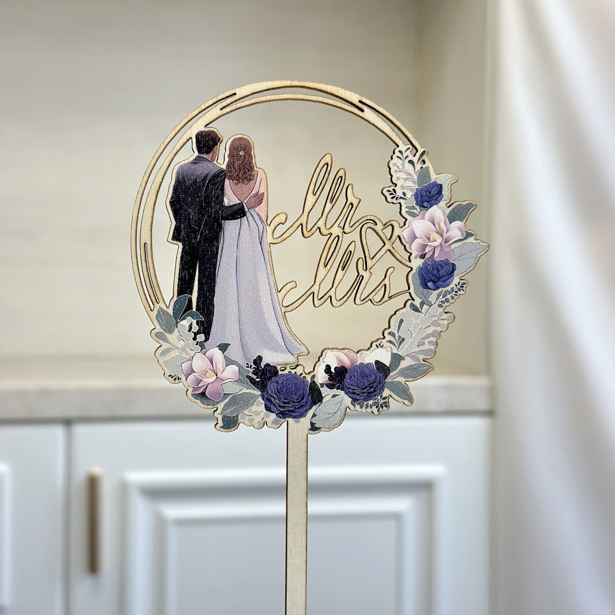 Stylish Ins-Style Colorful Acrylic Wedding Cake Decoration Plug-In