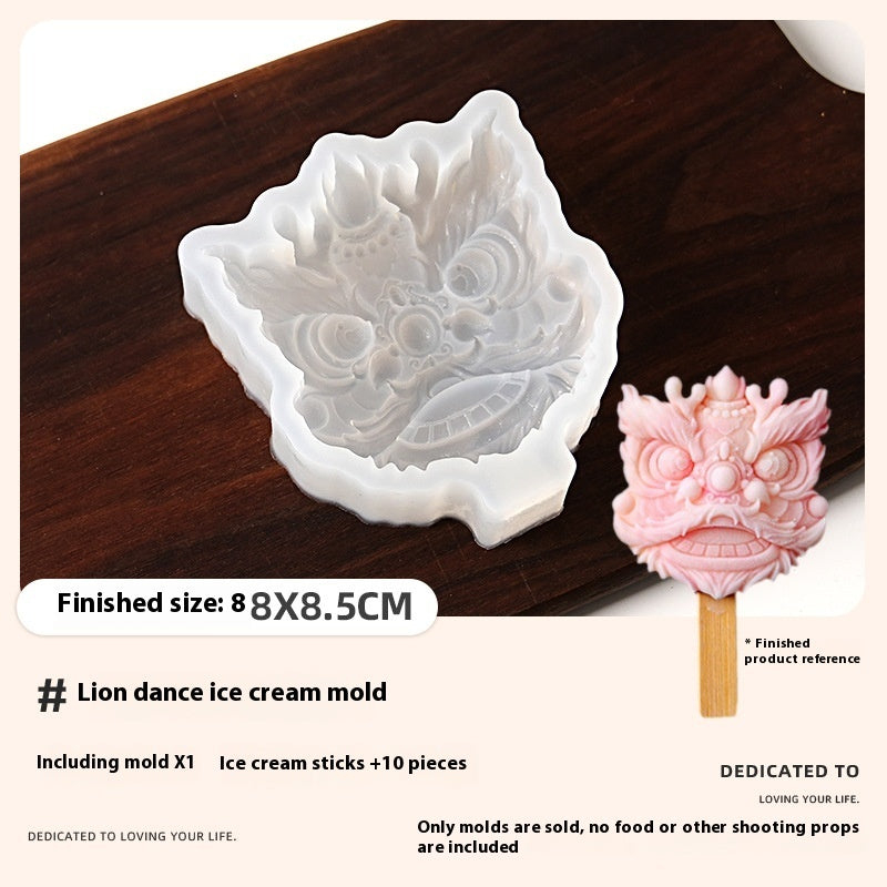 Ancient Style Cultural And Creative Ice-cream Mould Edible Silicon
