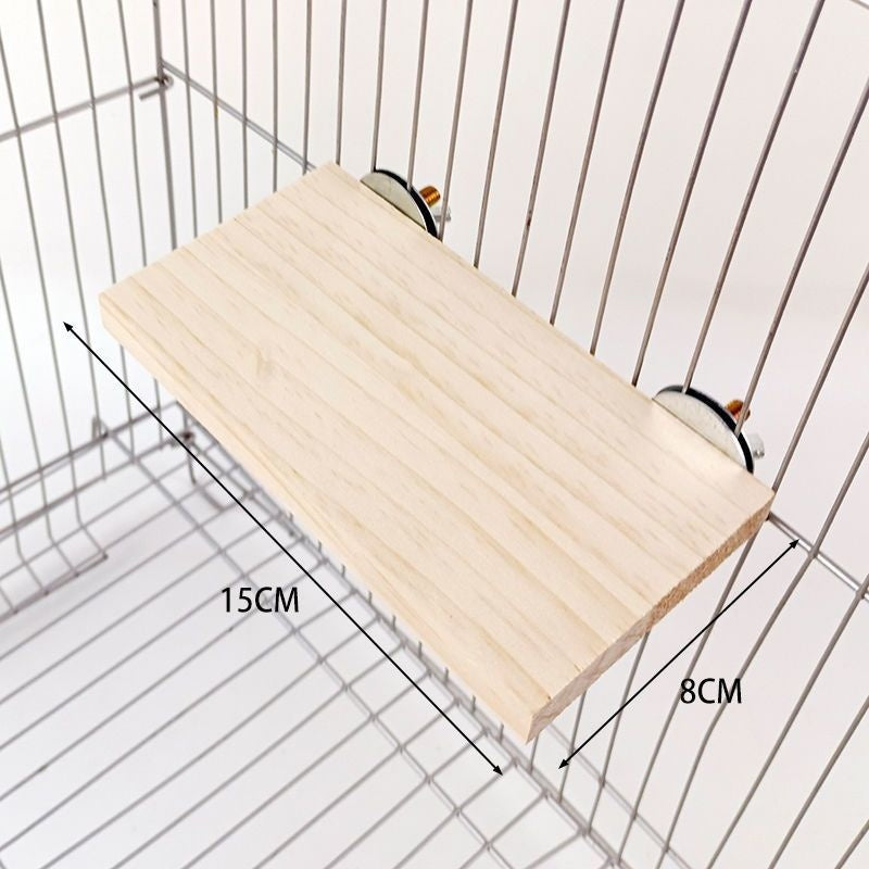 Solid Wood Jumping Platform – Bird Cage Standing Board Toy