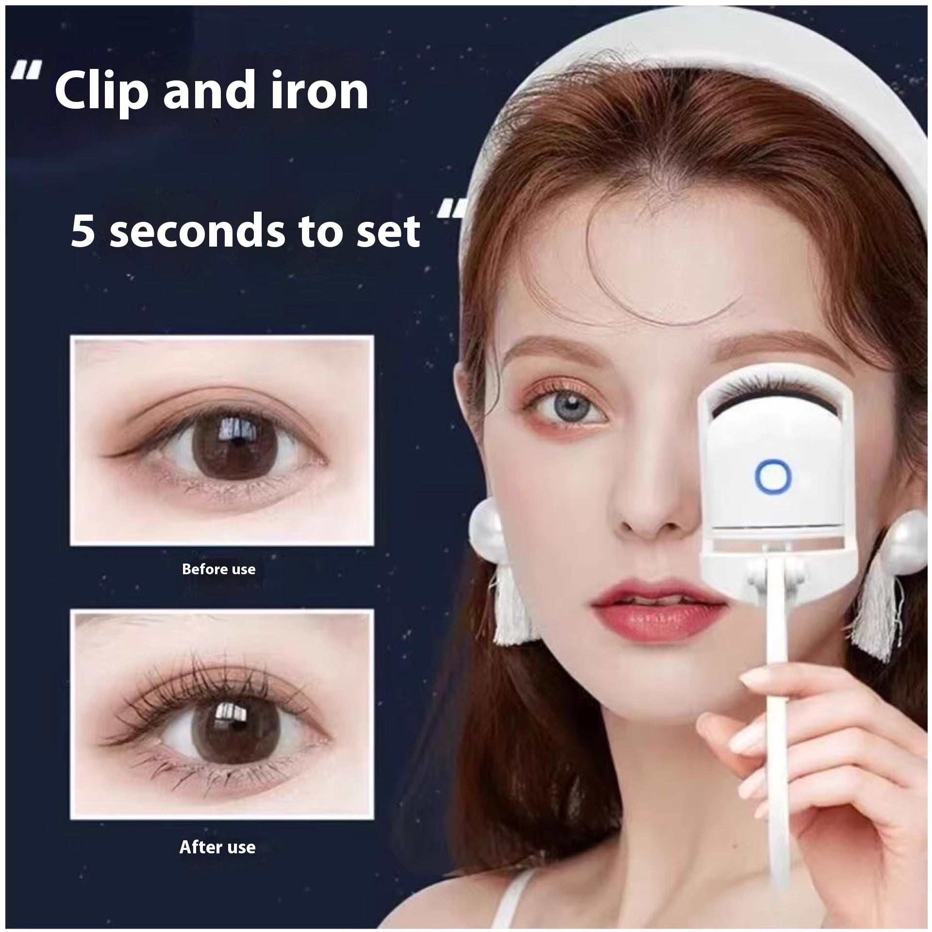Electric Eyelash Curler – Fast Heating, Long-Lasting Wide Angle Lash Curler