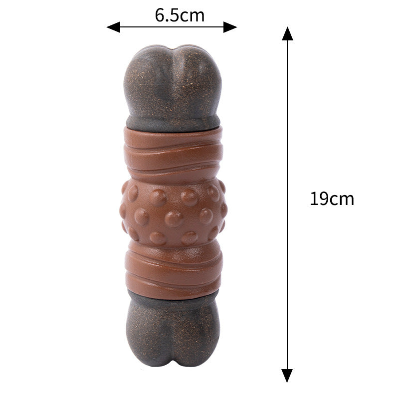 Durable Large Bacon-Flavored Indestructible Dog Toy for Aggressive Chewers