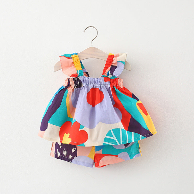 Children's Fashionable Overall Dress Set