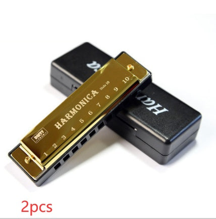 Titanium Copper Core 10 Holes Blues Harp Student Children Early Education Educational Orff Musical Instrument Toy Harmonica