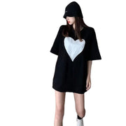 Love print short-sleeved T-shirt women summer