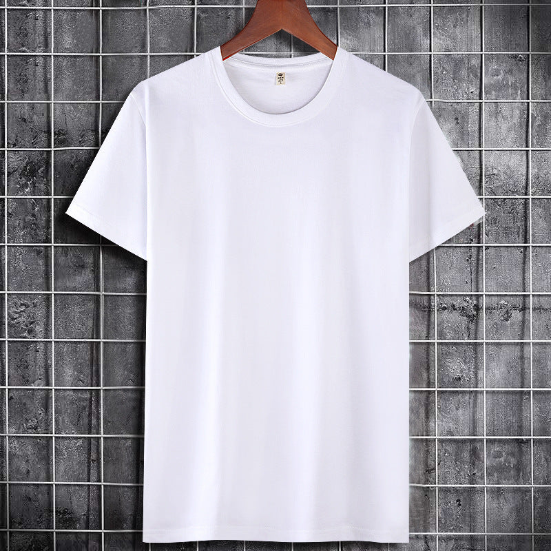 Men's Short Sleeve Round Neck Cotton T Shirt Solid Color