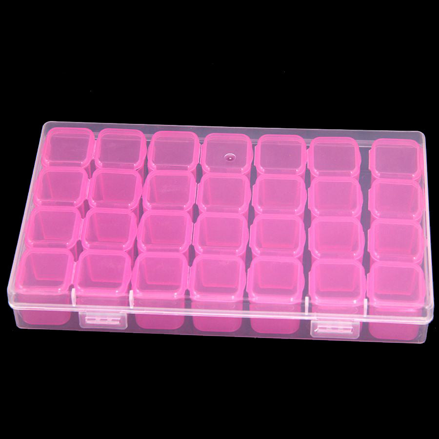 Transparent Plastic Jewelry Storage Box – Diamond Painting & Drawing Tool Case