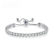 Simple Stainless Steel Material Square Zircon Crystal Bracelet