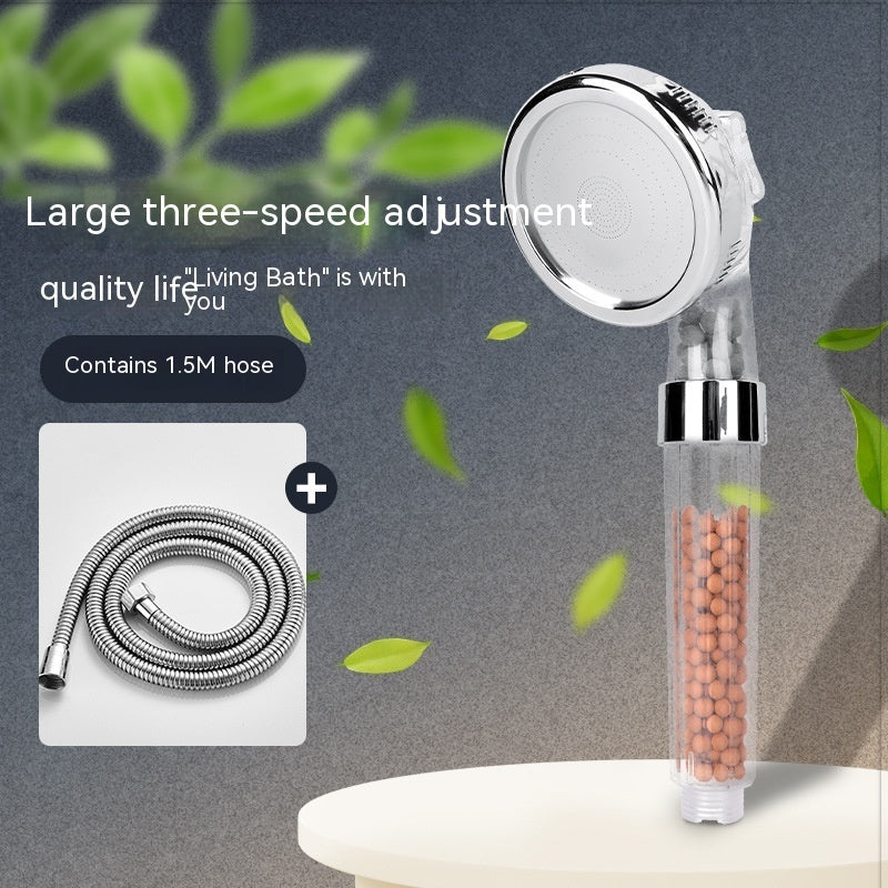 3-Speed Anion Supercharged Filtering Shower Head Nozzle