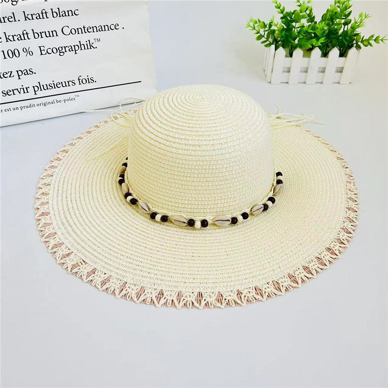 Women's Summer Beach Vacation Sun Protection Big Brim Straw Hat