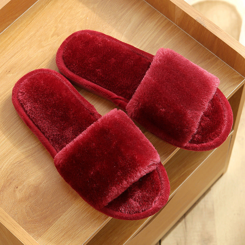 Cotton Slippers Floor Non-slip Warm Korean Women's