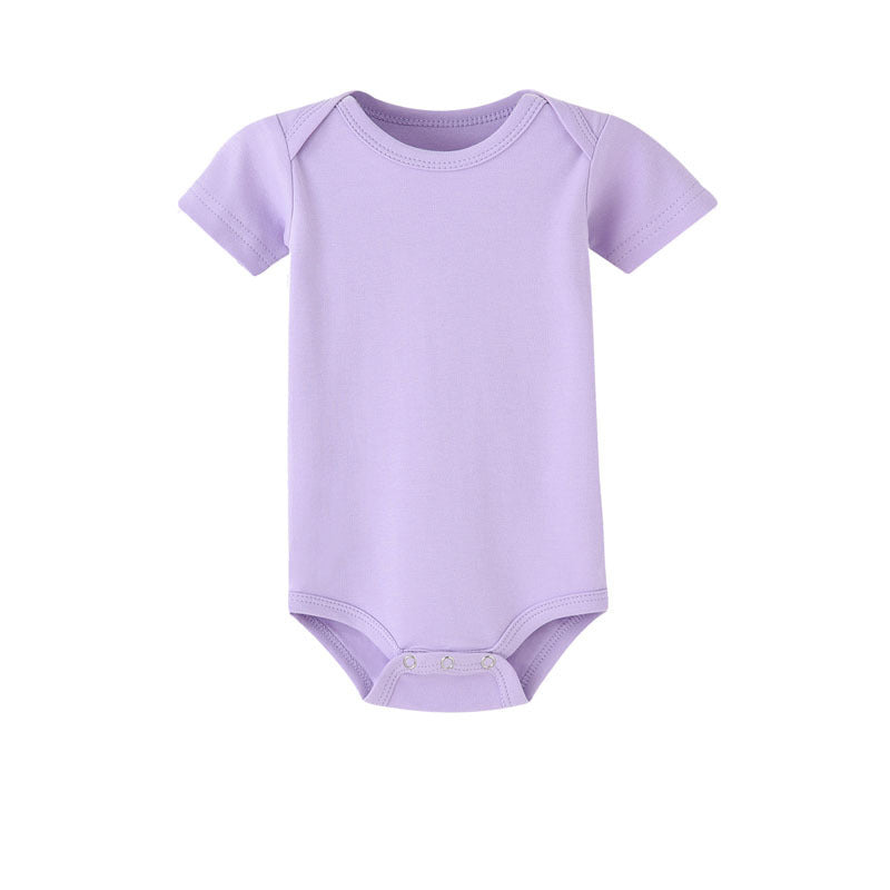 Summer Triangle Solid Color Short-sleeved One-piece Romper