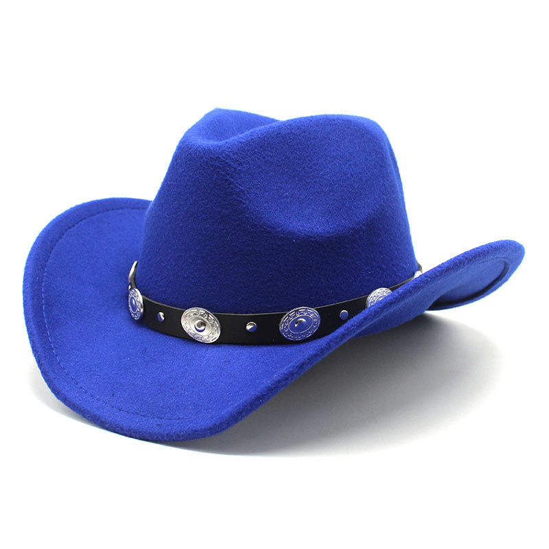 Minority Style Woolen Western Cowboy Hat for Men and Women