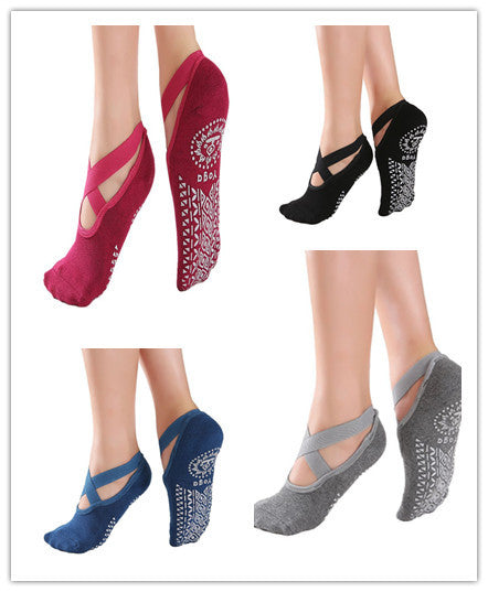 Cross belt yoga socks