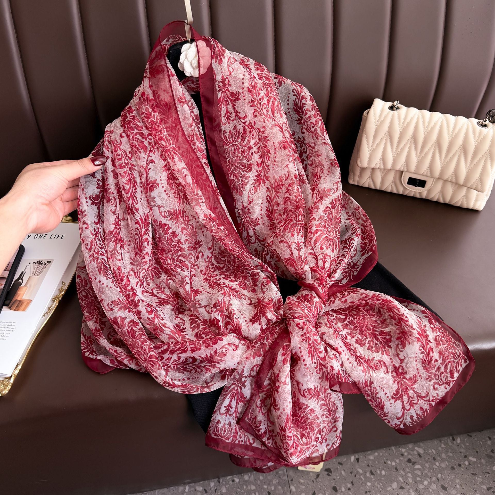 Yarn Cashew Printed Beach Travel Sun Protection Scarf