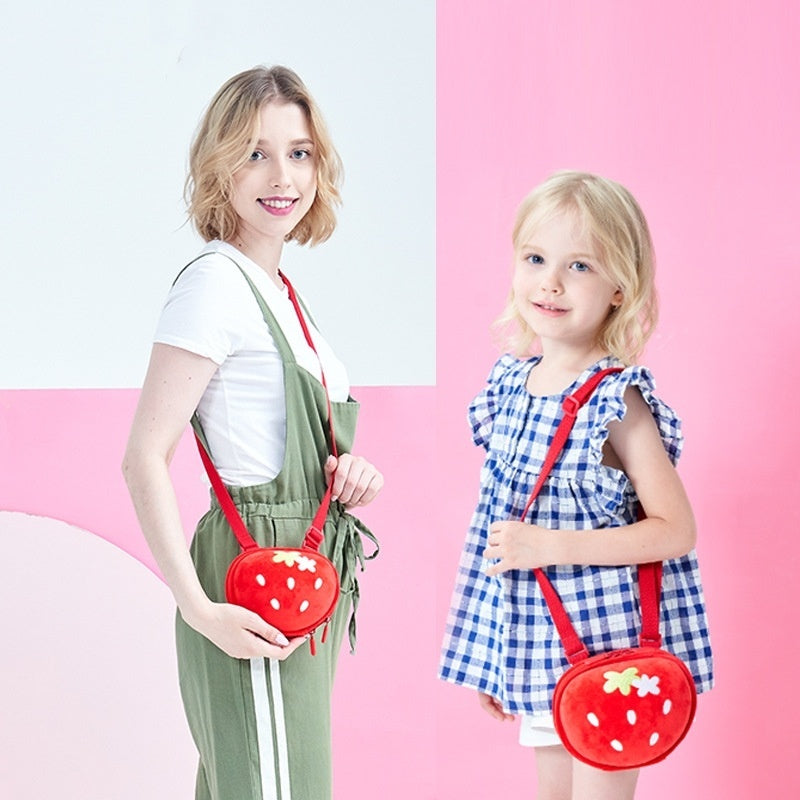 Cute Strawberry Cartoon Children’s Crossbody Bag – Fun Fruit Design